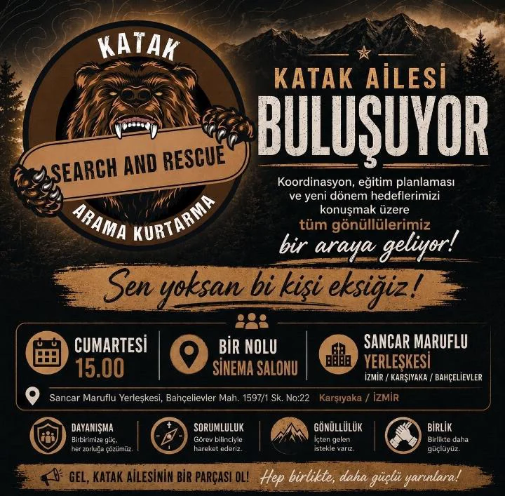 KATAK Arama Kurtarma Derneği İzmir’de Büyük Gönüllü Buluşması | Türk Ajansı
