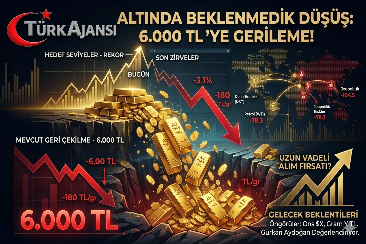 Altın Fiyatlarında Düşüş: 6 Bin TL Kritik Eşiği Kırıldı, Uzmanlar Geleceği Tartışıyor