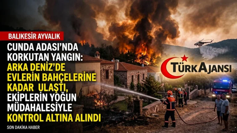 Ayvalık Cunda Adası’ndaki Orman Yangını Kontrol Altına Alındı