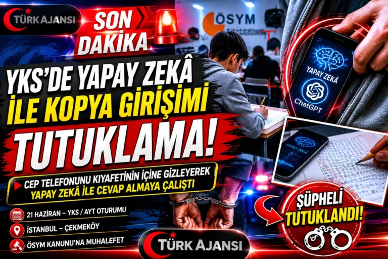 🚨 SON DAKİKA | YKS’de yapay zekâ ile kopya girişimi iddiasında tutuklama