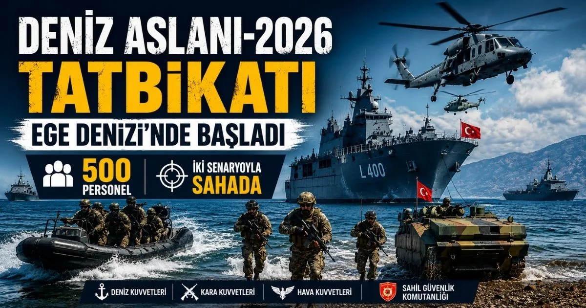 Deniz Aslanı-2026 Tatbikatı Ege’de Başladı: 500 Personel, 2 Senaryo | Türk Ajansı