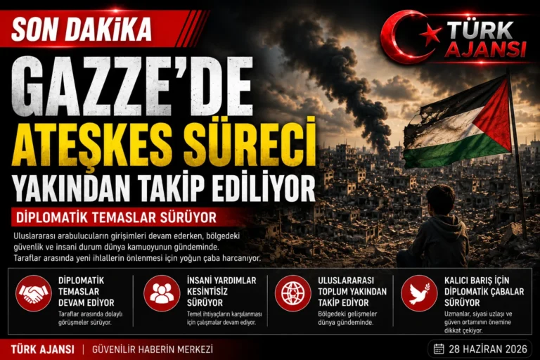 Gazze’de Ateşkes Süreci Yakından Takip Ediliyor: Diplomatik Temaslar Sürüyor