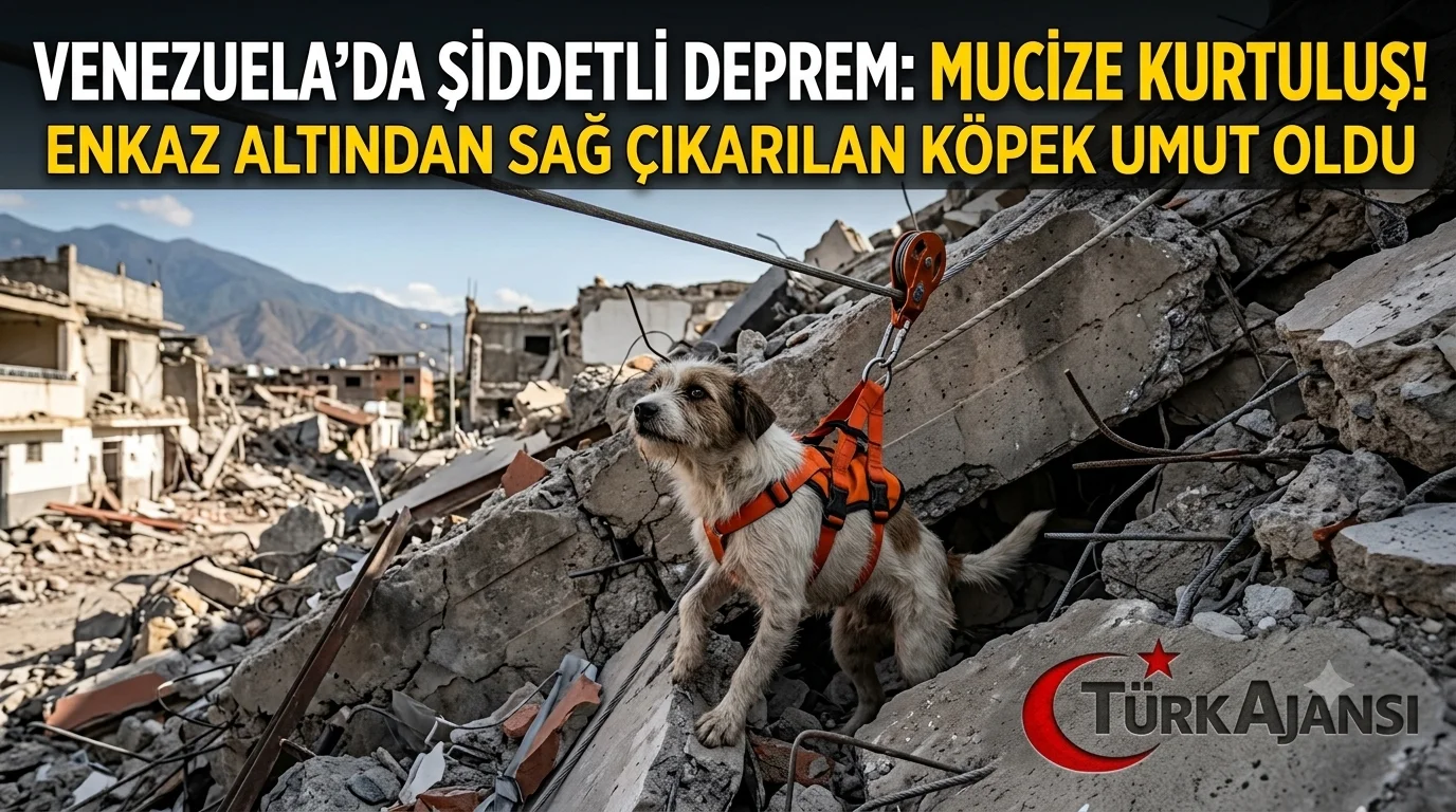 Venezuela’da Deprem Sonrası Umut: Ekipler Enkaz Altından Küçük Bir Köpeği Kurtardı