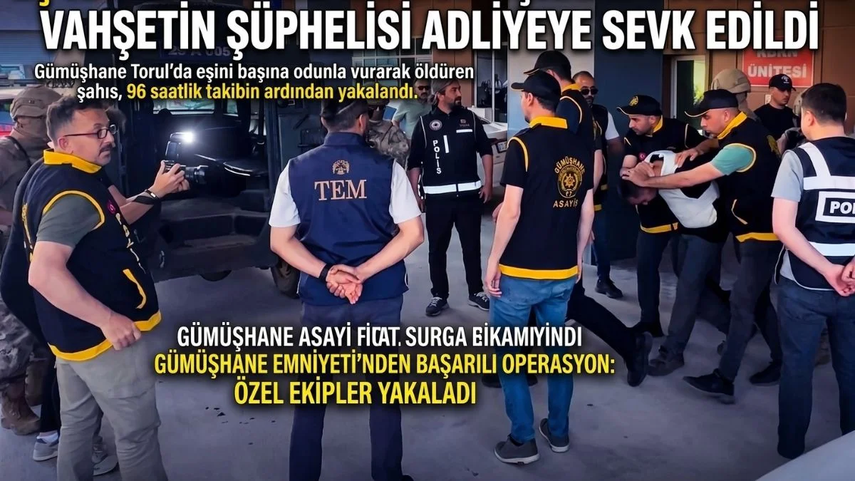 Gümüşhane Torul Kadın Cinayeti: Zanlı Eş Tutuklandı | Türk Ajansı