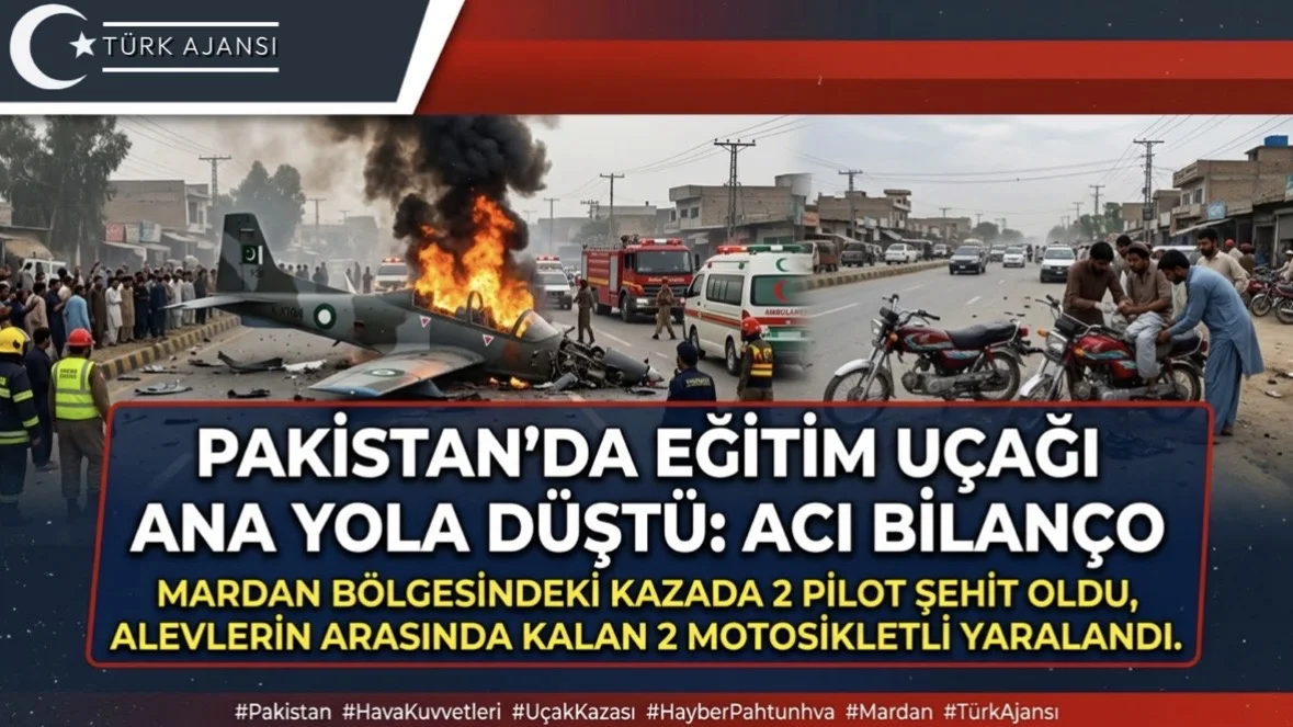 Pakistan Askeri Eğitim Uçağı Mardan’da Düştü: 2 Pilot Hayatını Kaybetti