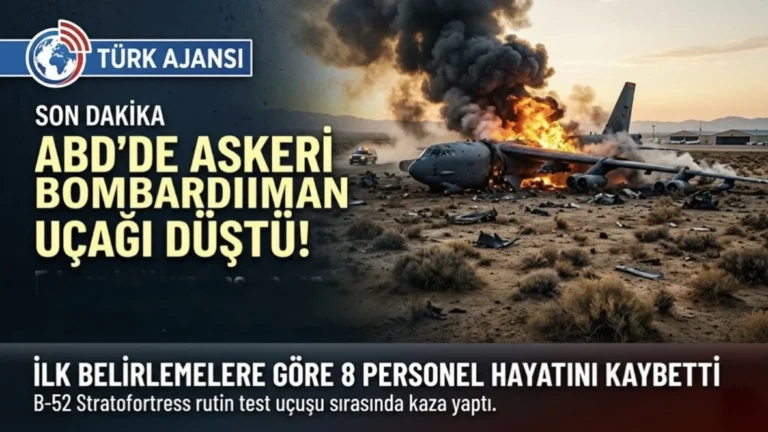 B-52 Bombardıman Uçağı Düştü: Edwards Hava Üssü’nde Kaza