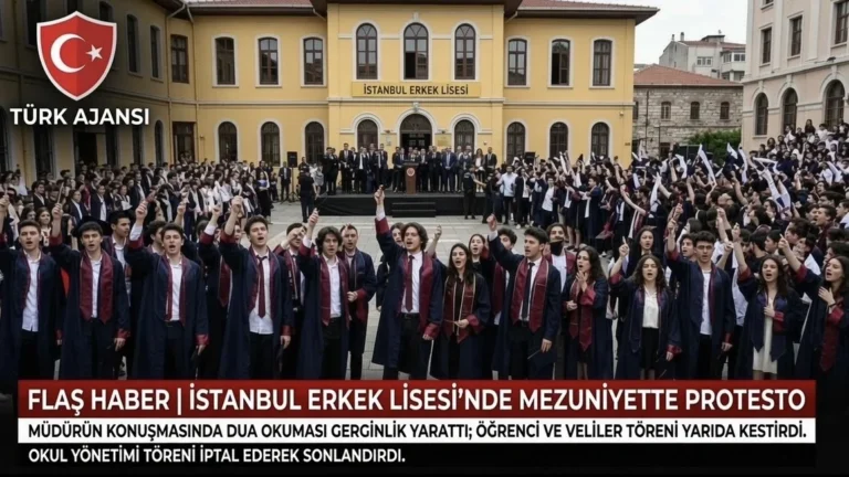İstanbul Erkek Lisesi Mezuniyet Töreninde Protesto