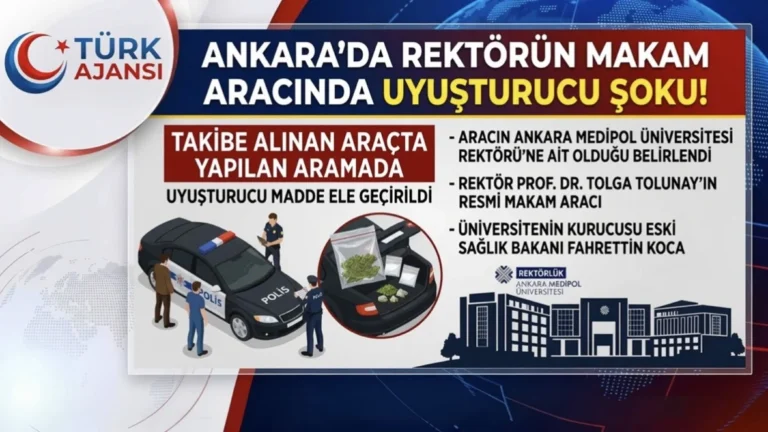 Ankara Medipol Üniversitesi Rektörünün Aracında Uyuşturucu