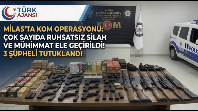 Muğla Milas’ta Silah Operasyonu: 3 Şüpheli Tutuklandı