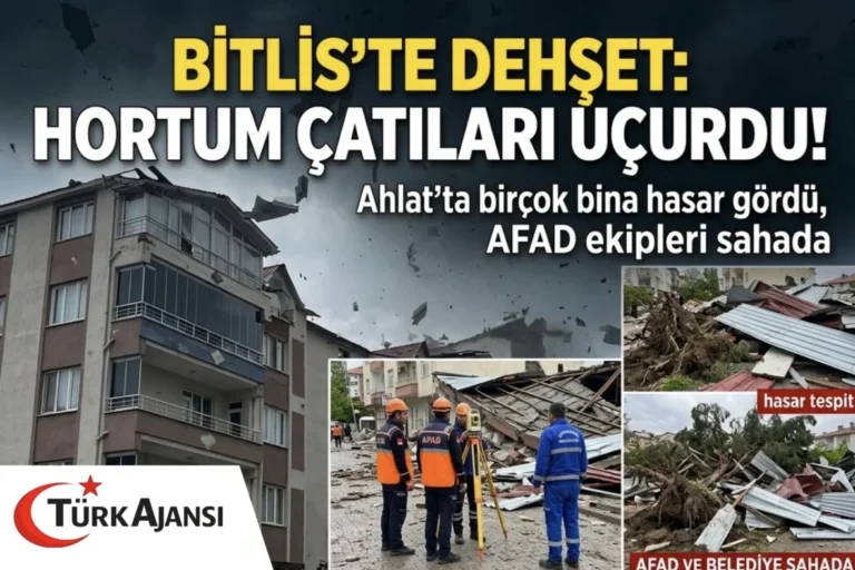 Bitlis’in Ahlat İlçesinde Hortum Felaketi Çatıları Uçurdu