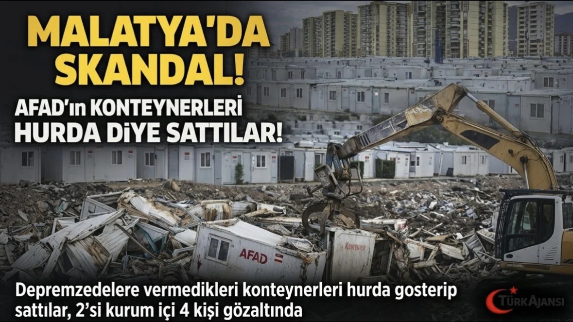 Malatya’da AFAD’a Şok Operasyon: Depremzedelere Verilmeyen Konteynerler “Hurda” Diye Satılmış!