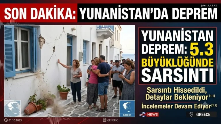 Yunanistan Deprem: 5.3 Büyüklüğünde Sarsıntı | Türk Ajansı