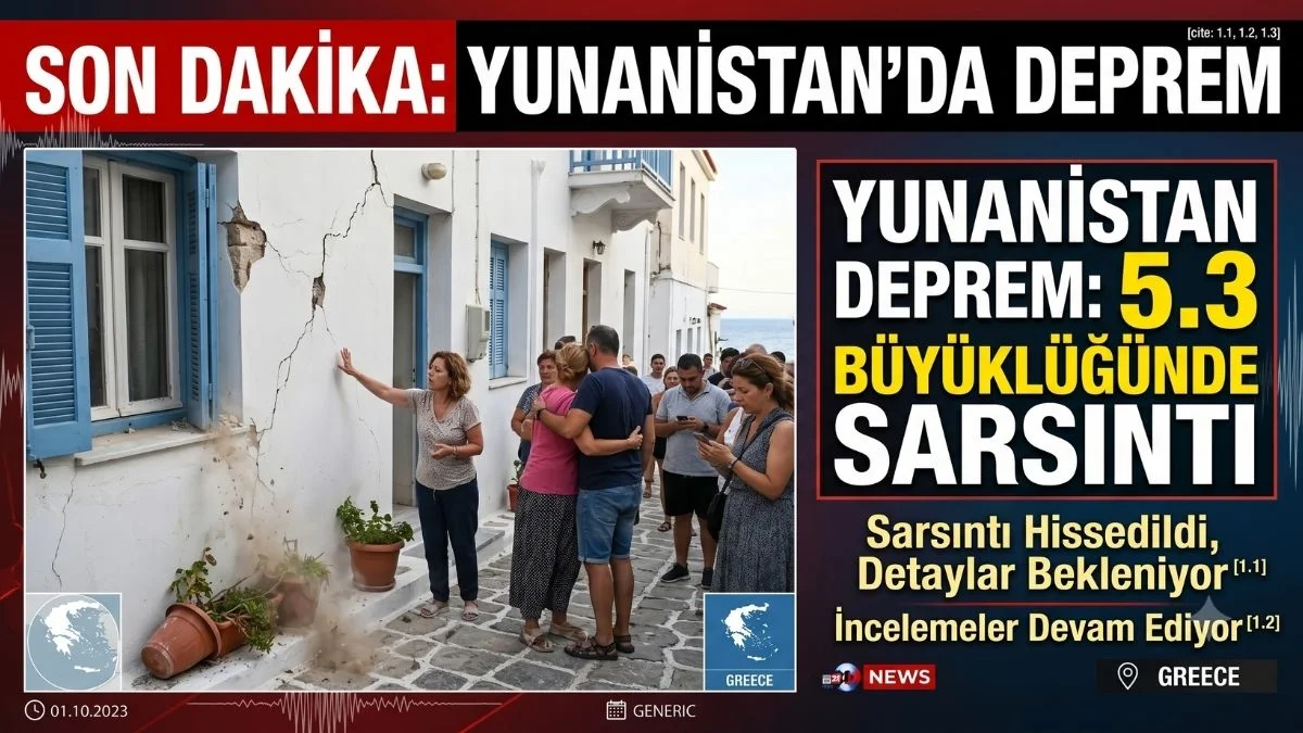 Yunanistan Deprem: 5.3 Büyüklüğünde Sarsıntı | Türk Ajansı