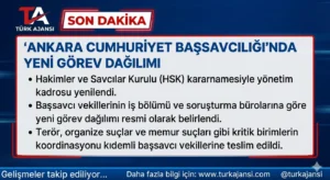 Ankara Başsavcılığı Başsavcı Vekillerinin Görev Dağılımı Belli Oldu