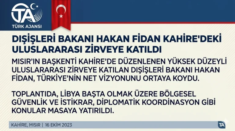 Hakan Fidan Kahire’de Düzenlenen Libya Toplantısına Katıldı