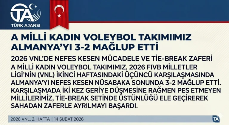 Almanya’yı 3-2 Yenen Filenin Sultanları VNL’de Kazandı