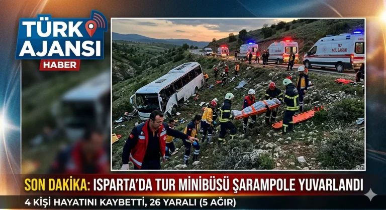 Isparta Gelendost Tur Minibüsü Kazası: 4 Ölü, 26 Yaralı