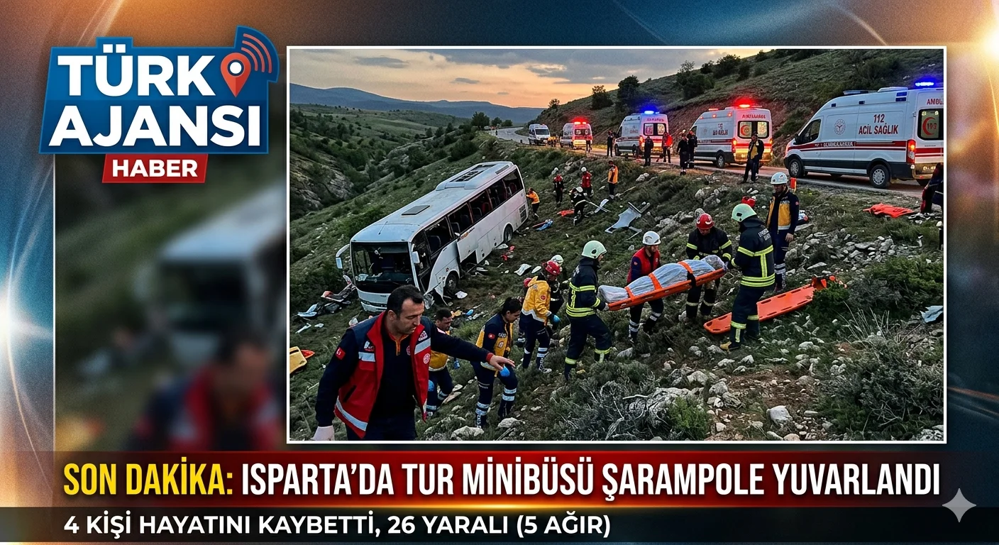 Isparta Gelendost Tur Minibüsü Kazası: 4 Ölü, 26 Yaralı