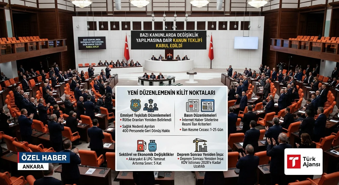 TBMM’de Yeni Düzenleme: Emniyet ve Basına Yönelik Kanun Teklifi Yasalaştı