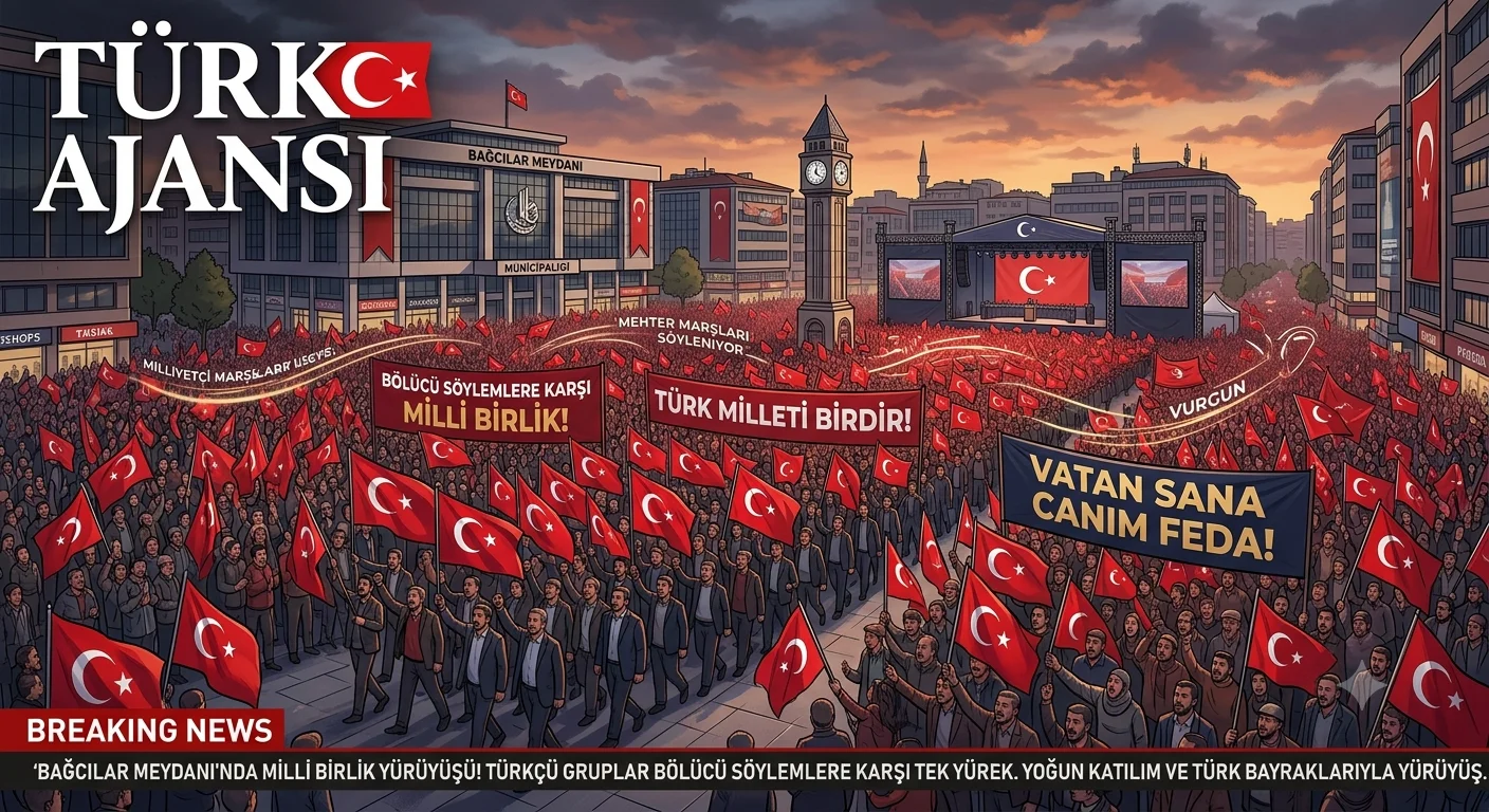 Türkçü Gruplar Bağcılar Meydanı’nda Toplandı: “Birlik ve Vatan İçin!”