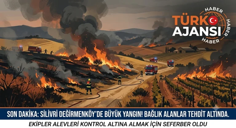 Silivri Değirmenköy’de Bağlarda Yangın: Ekipler Müdahale Ediyor