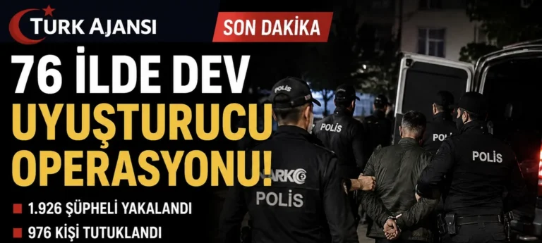 Uyuşturucu satıcılarına yönelik son operasyonlarda 1.926 şüpheli yakalandı, 976’sı tutuklandı.
