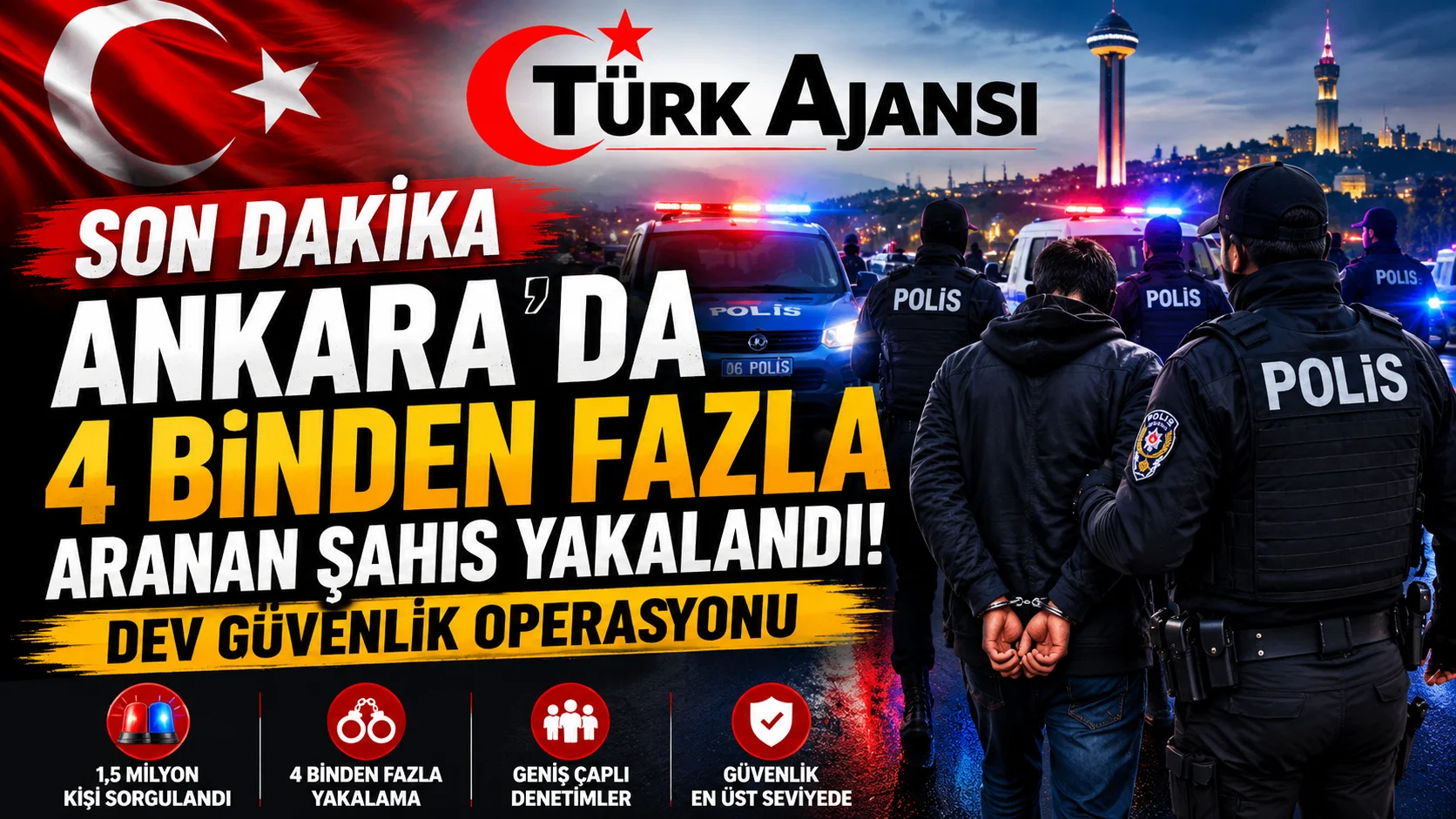 Ankara’da 4 Binden Fazla Aranan Şahıs Yakalandı