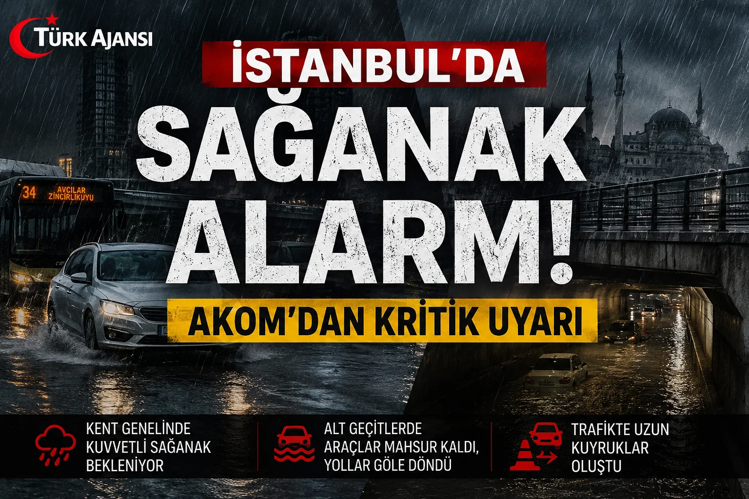İstanbul’da Sağanak Alarmı: AKOM’dan Kritik Uyarı