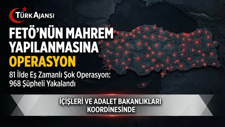 81 İlde FETÖ’ye Büyük Operasyon: 968 Şüpheli Hakkında İşlem Başlatıldı