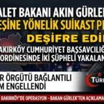 Adalet Bakanı Akın Gürlek’in Eşine Yönelik Suikast Planı Deşifre Edildi