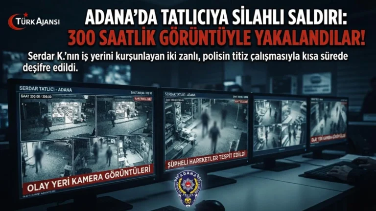 Adana’da Tatlıcıya Silahlı Saldırı: 300 Saatlik Kamera Görüntüsüyle Yakalandılar!