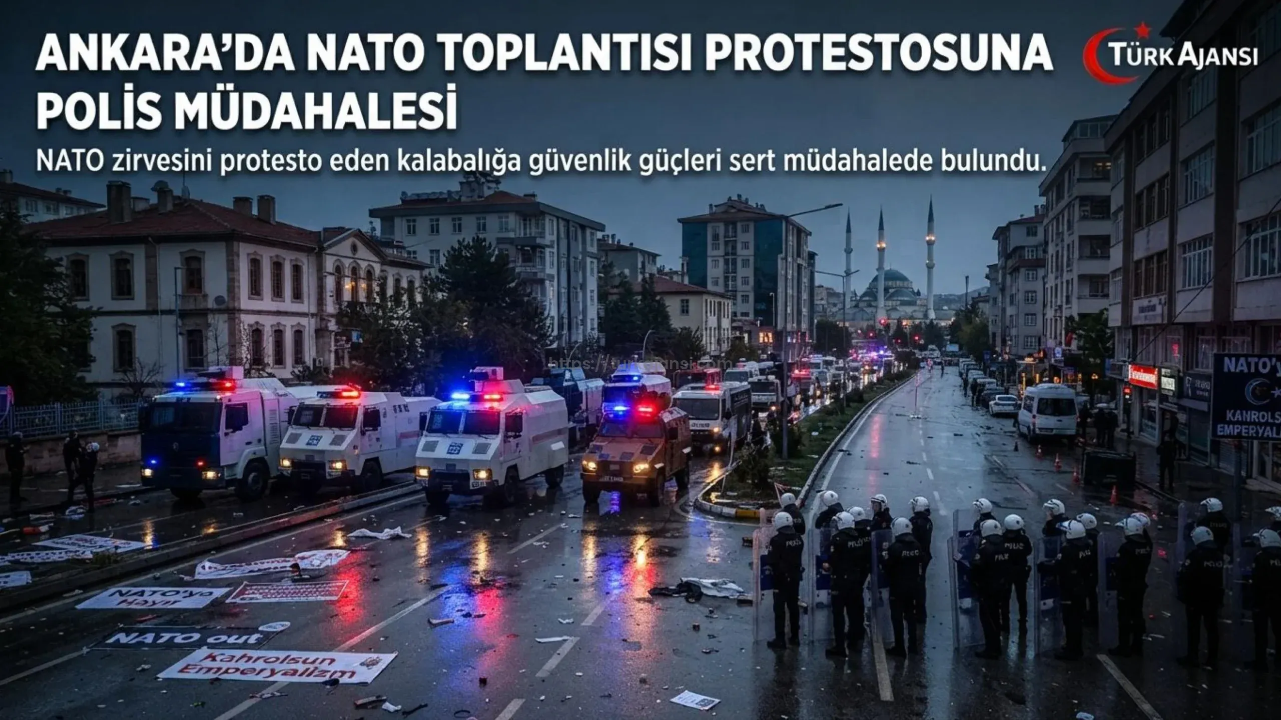 Ankara’da NATO Toplantısı Protestosuna Polis Müdahalesi