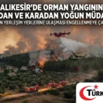 Balıkesir’de Orman Yangını: Ekipler Havadan ve Karadan Müdahalede