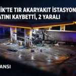 Bursa’da Kontrolden Çıkan Tır Akaryakıt İstasyonuna Girdi