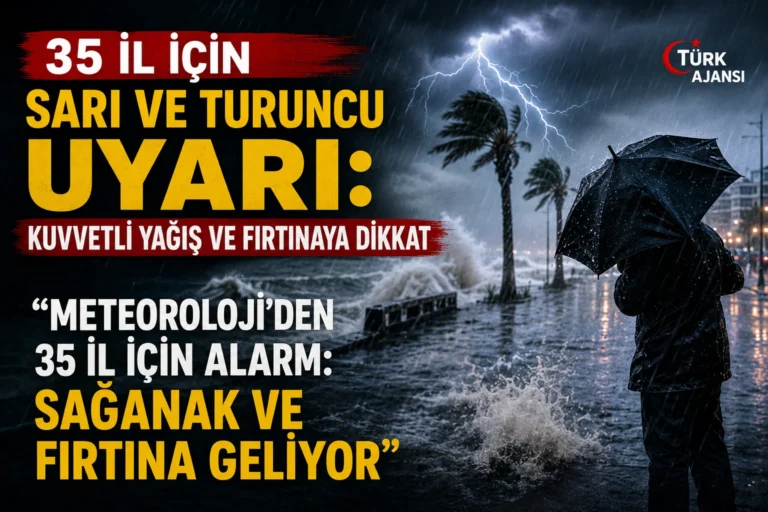 Meteoroloji’den 35 İl İçin Sarı Ve Turuncu Uyarı: Kuvvetli Yağış Ve Fırtınaya Dikkat