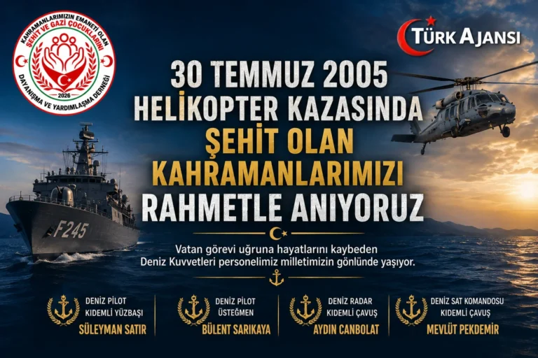 30 Temmuz 2005 Helikopter Kazasında Şehit Olan Kahramanlarımızı Rahmetle Anıyoruz