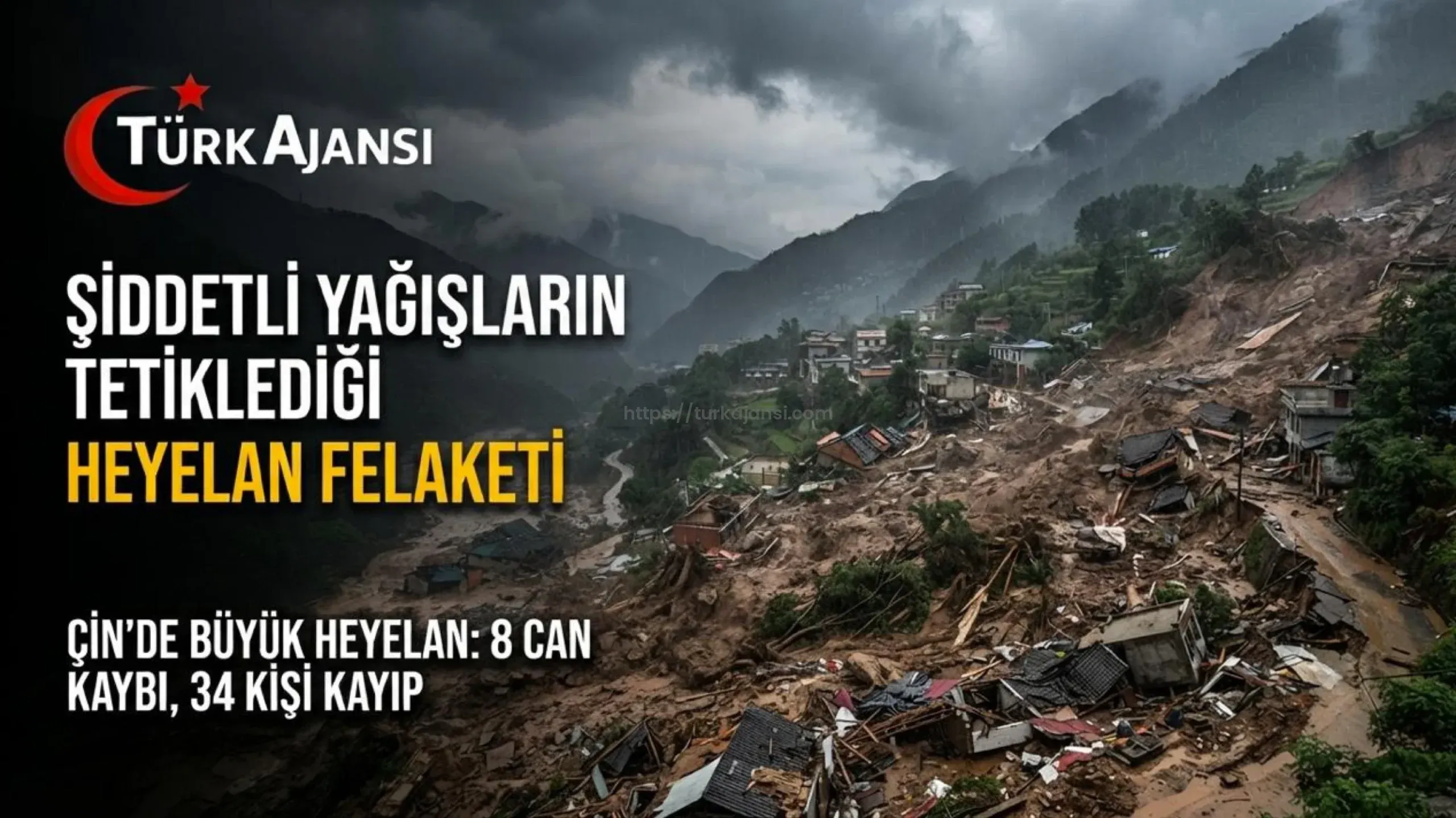Çin’de Heyelan Felaketi: 8 Kişi Hayatını Kaybetti, 34 Kayıp