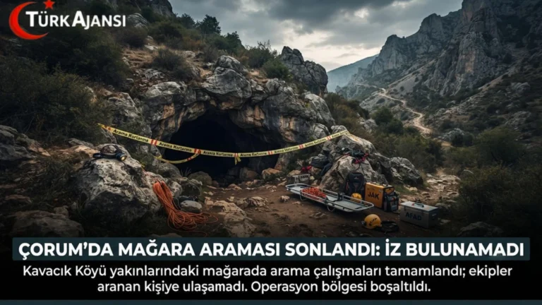 Son Dakika: Çorum’da Mağarada Aranan Kişiye Ulaşılamadı – Arama Çalışmaları Tamamlandı