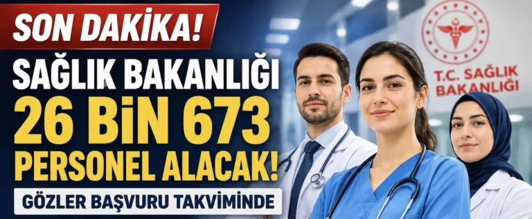 SON DAKİKA | Sağlık Bakanlığı 26 Bin 673 Personel Alımı İçin Gözler Başvuru Takviminde