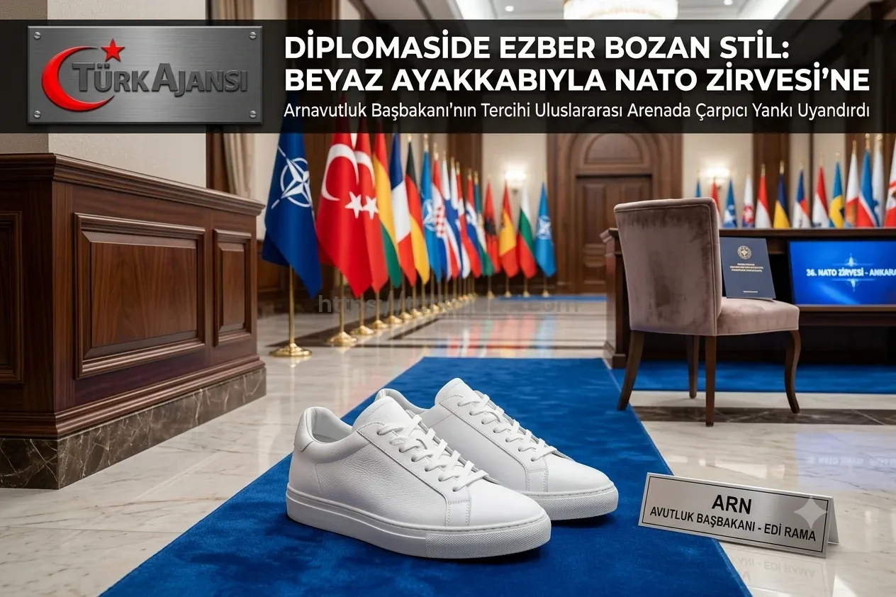 Edi Rama Spor Ayakkabısı ile Ankara'daki 36. NATO Zirvesi'ne Damga Vurdu 2 Edi Rama spor ayakkabısı ile Ankara NATO Zirvesi'nde