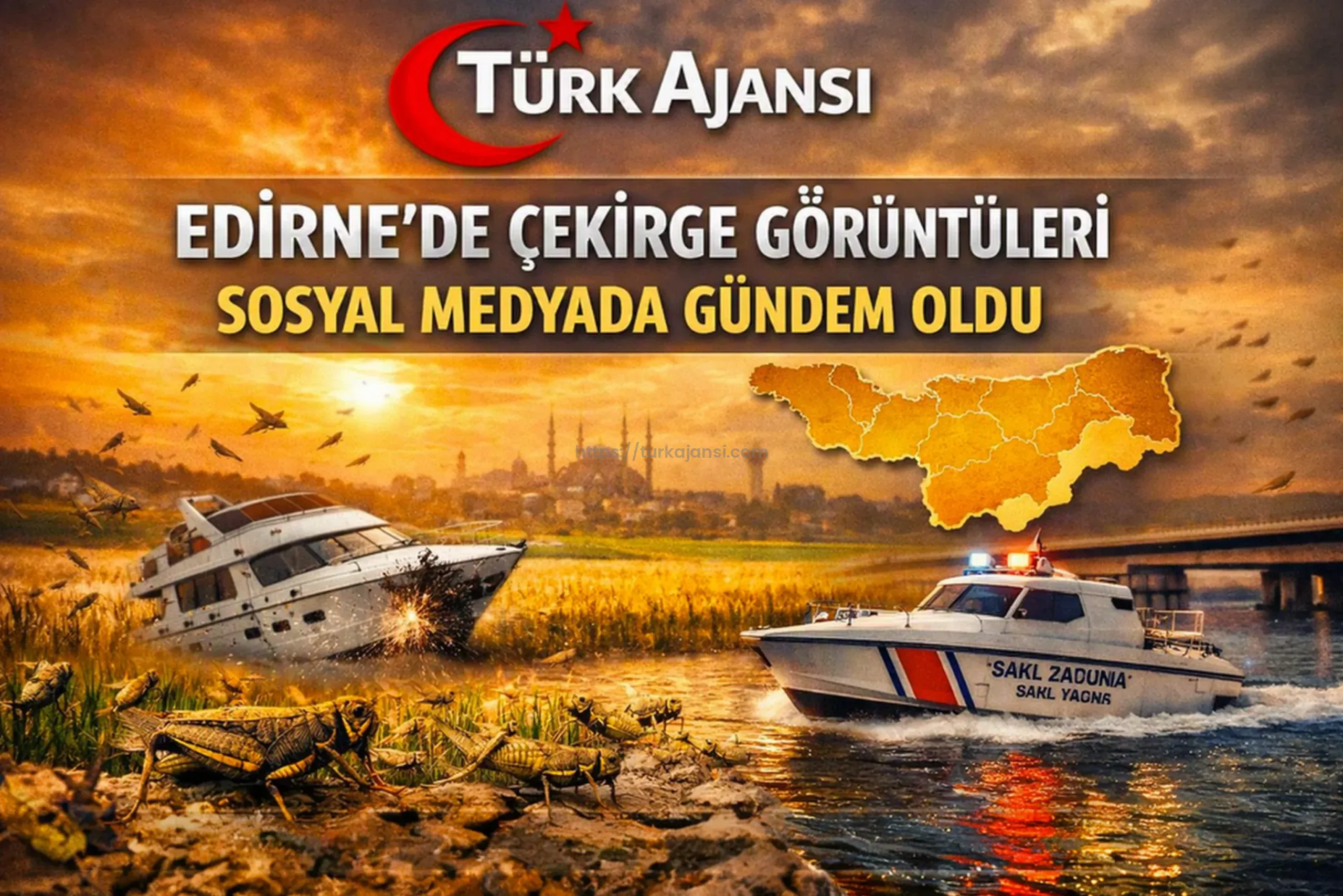 Edirne’de Çekirge Sürüleri Sosyal Medyada Gündem Oldu
