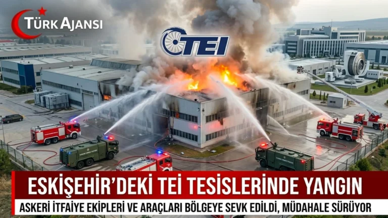 Eskişehir TEI’deki Yangına Askeri İtfaiye Desteği