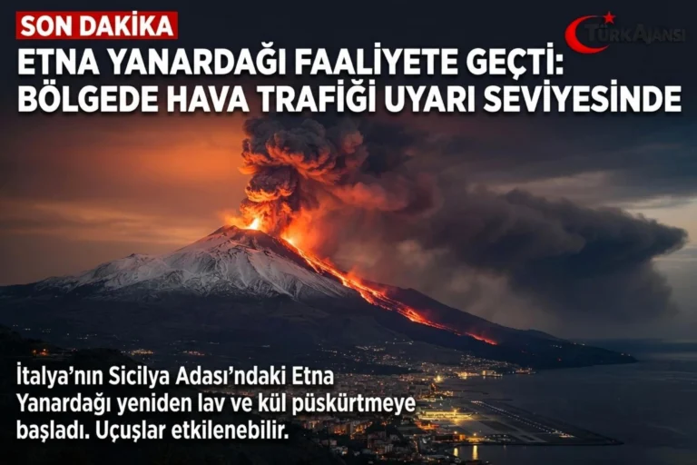 Etna Yanardağı Yine Faaliyette: Sicilya’da Lav ve Kül Yağmuru