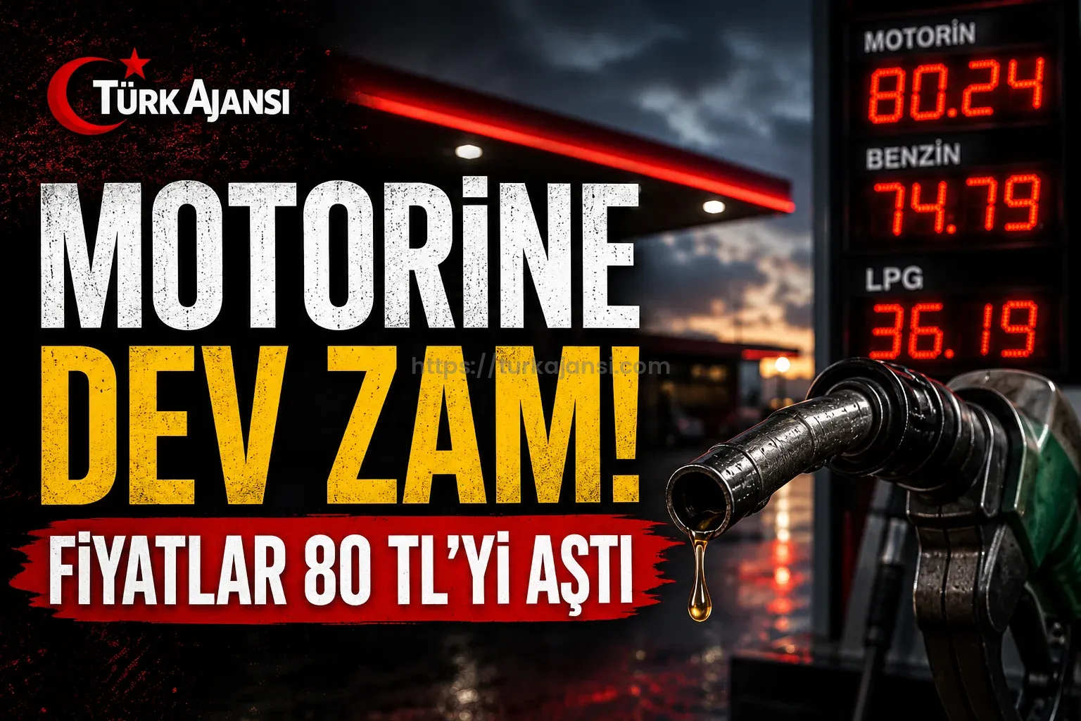 Motorine Büyük Zam: Litre Fiyatına 3,71 TL Artış