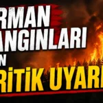 Tarım ve Orman Bakanlığı’ndan kritik uyarı: Yangın bölgelerine yaklaşmayın