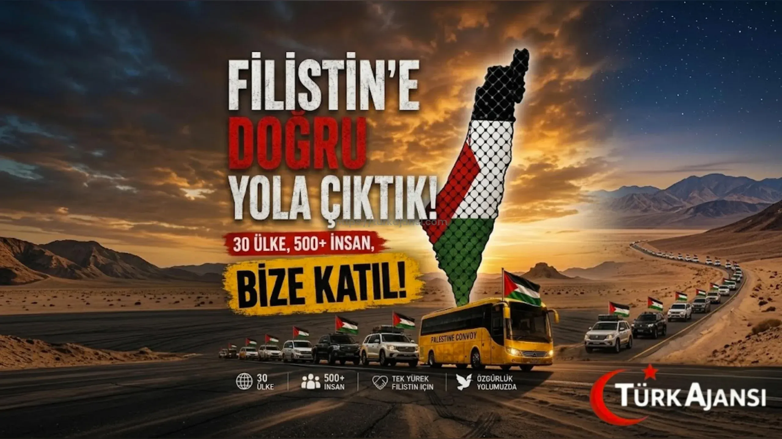Filistin Konvoyu: Tarihi Yolculuk Başlıyor