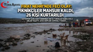 Fırat Nehri’nde Mahsur Kalan 26 Kişi Kurtarıldı