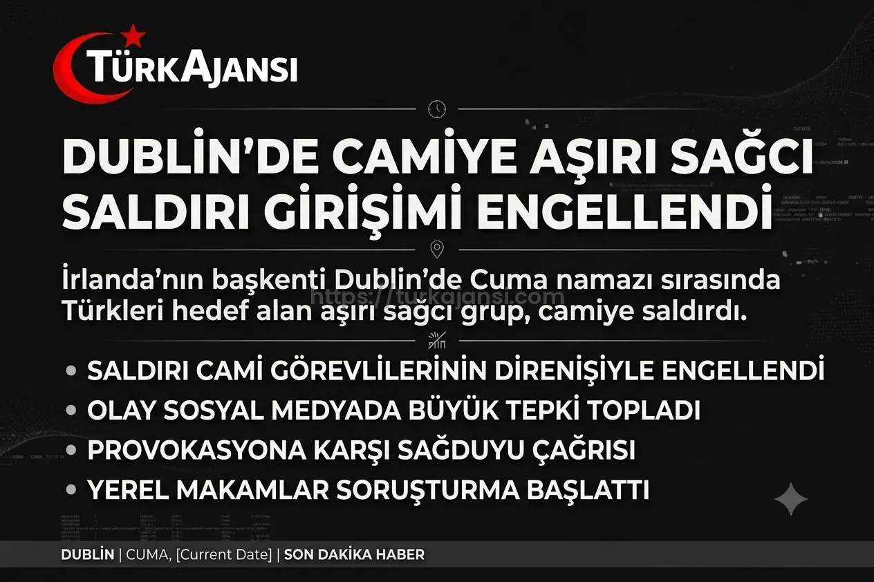 İrlanda’da Türkleri ve Camiyi Hedef Alan Alçak Saldırı