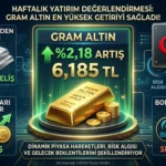 Haftalık Yatırım Araçları Performansı: Altın Zirvede, 8 Araçtan 7’si Kazandırdı
