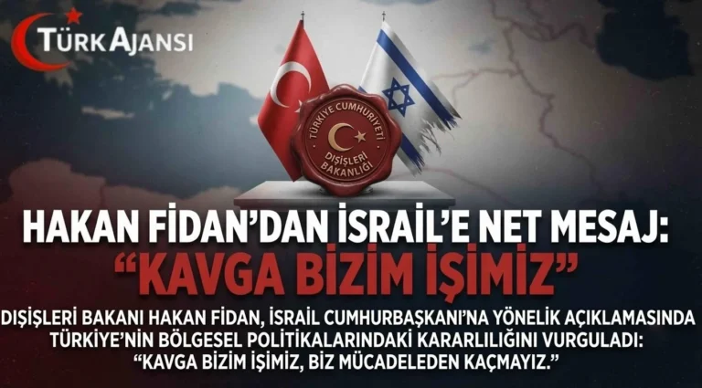 Hakan Fidan’dan İsrail’e Net Mesaj: “Kavga Bizim İşimiz”